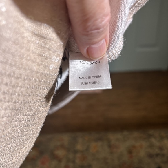 Crosby Sequined Top Sz‎ Xl Beige Or Blush - Picture 3 of 8